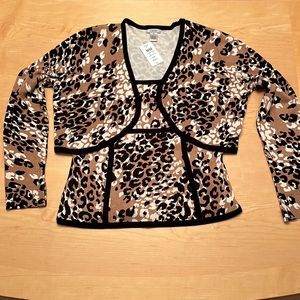 Cache 2-Pc Sweater Set - Tube Top Sz L & Shrug Sz XL